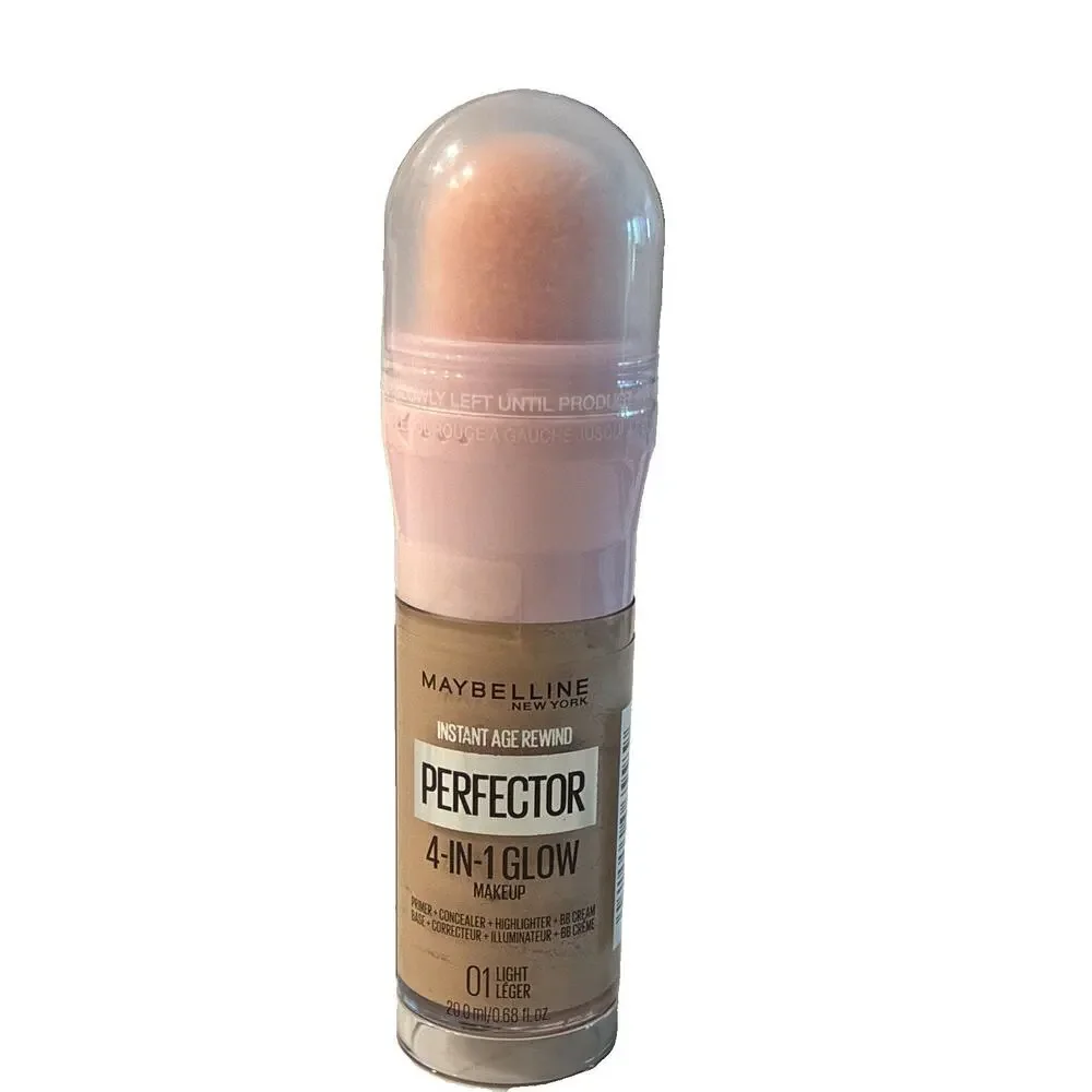 Maybelline New York Instant Age Rewind Perfector Glow Liquid Foundation 01 Light